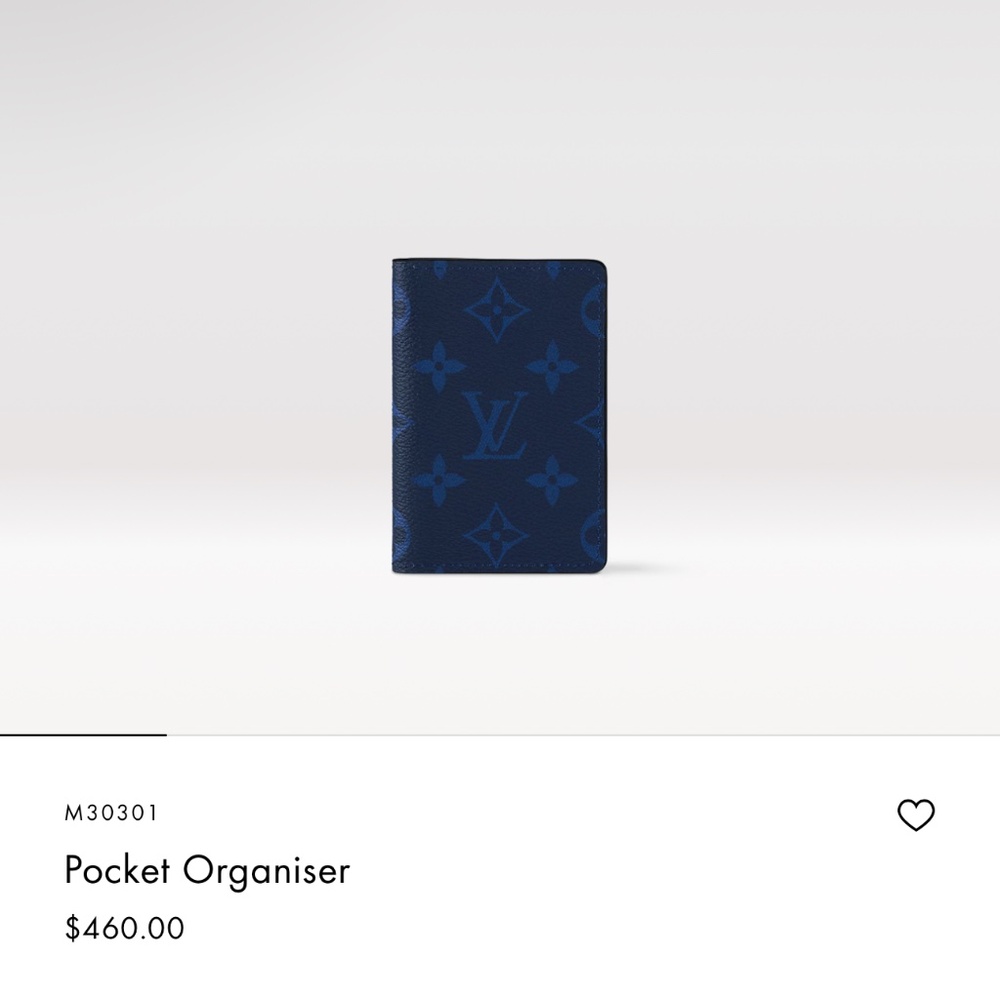 Louis Vuitton wallet blue wallet organizer